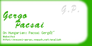 gergo pacsai business card